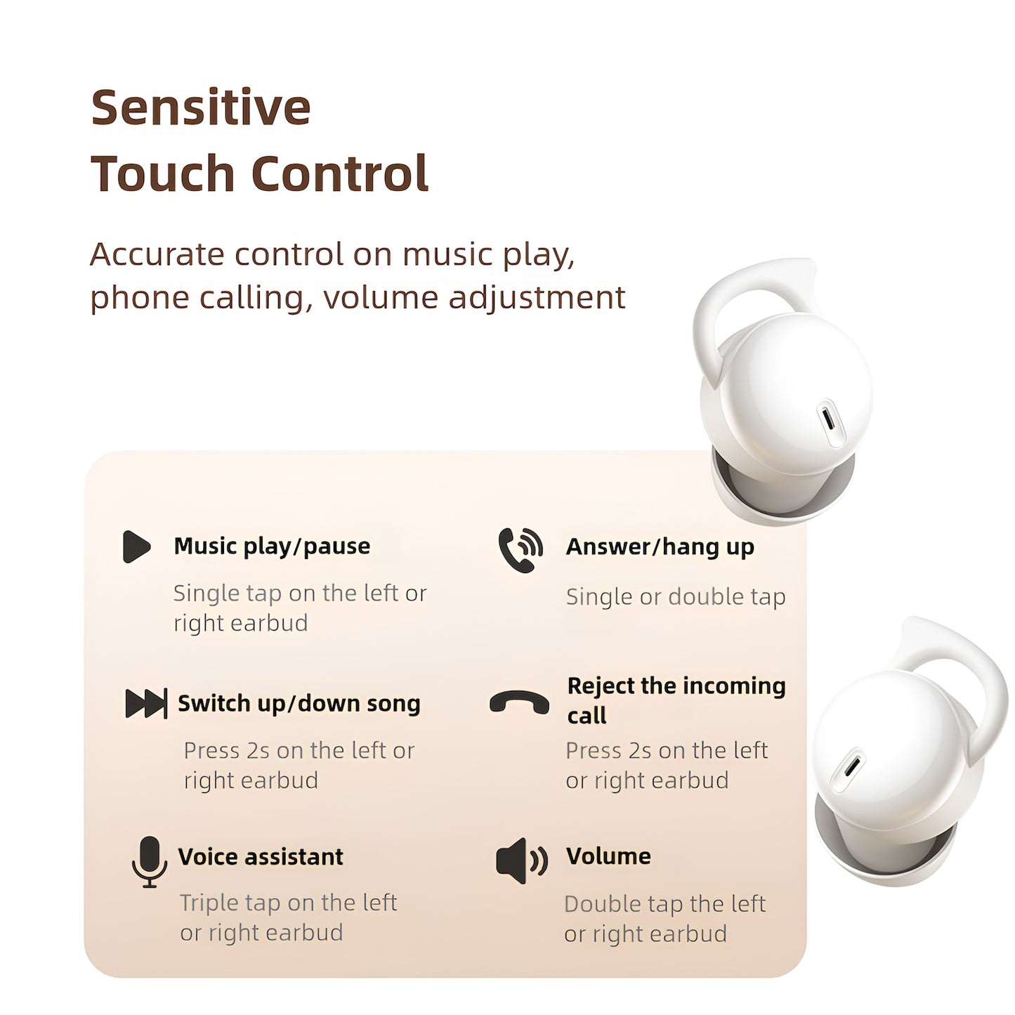 Sleepals Touch Sleep Earbuds